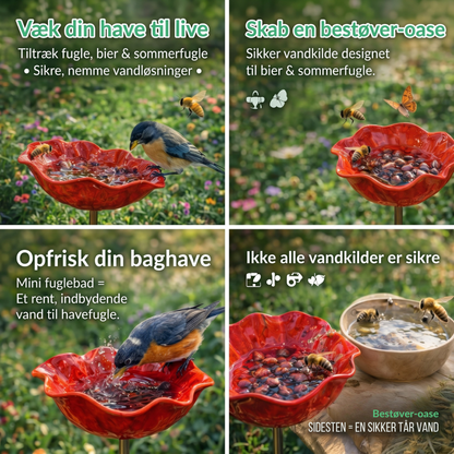 FugleFryd Oase™  - Fuglebad & Vandstation til Haven