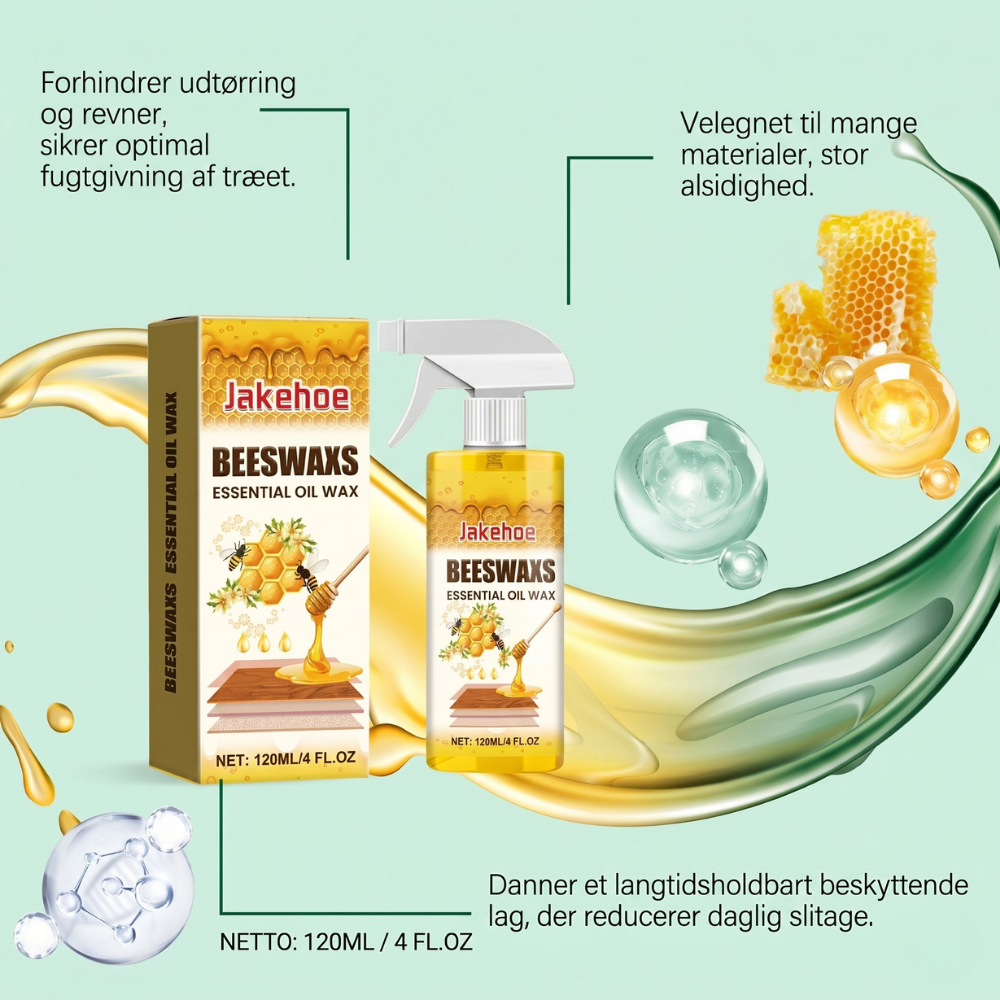 TræForny™ | Naturlig Bivoks Spray til Fornyelse af Træ