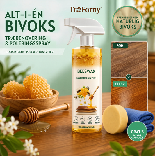 TræForny™ | Naturlig Bivoks Spray til Fornyelse af Træ