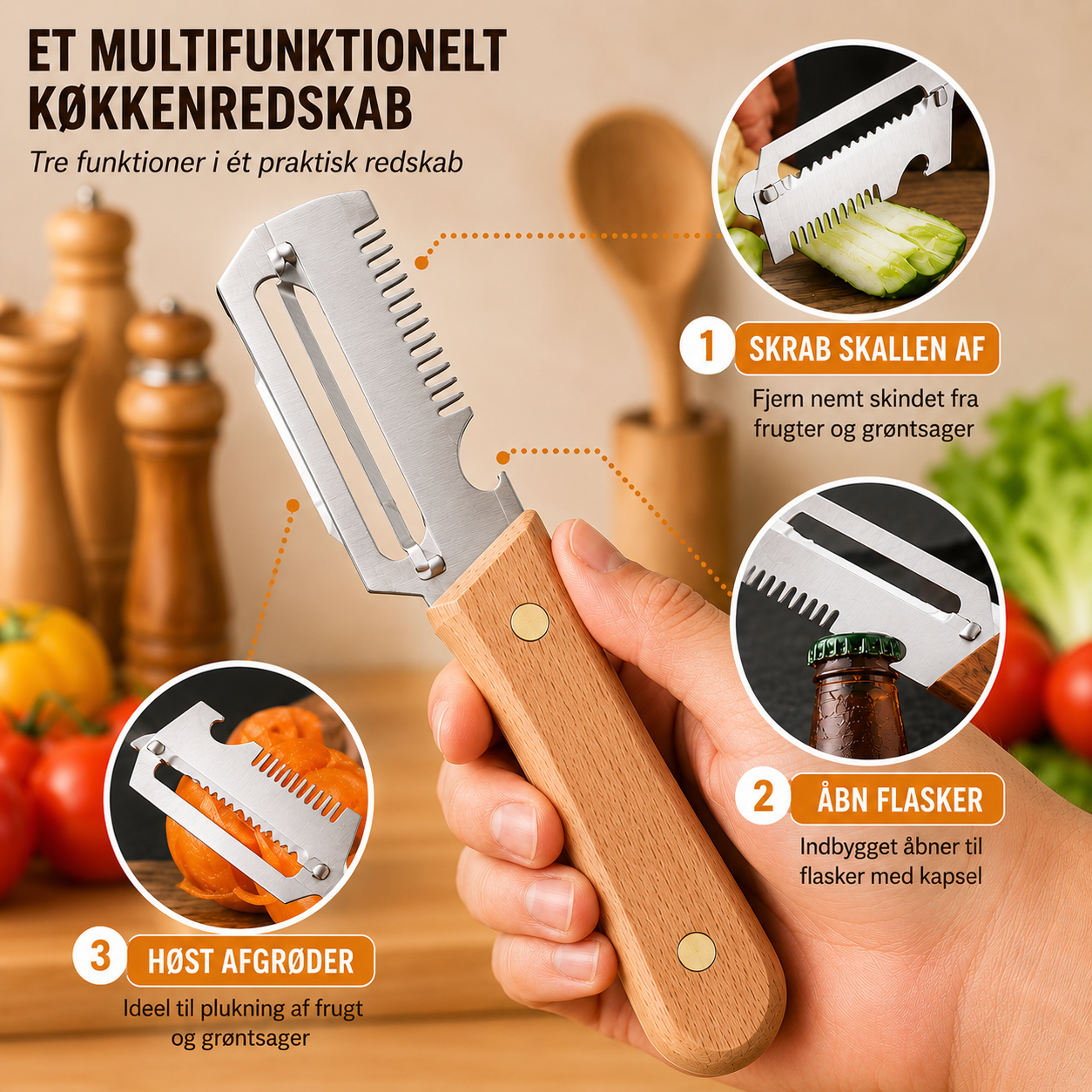 MultiSnit™ Duo | Skær, skræl & striml hurtigt og nemt
