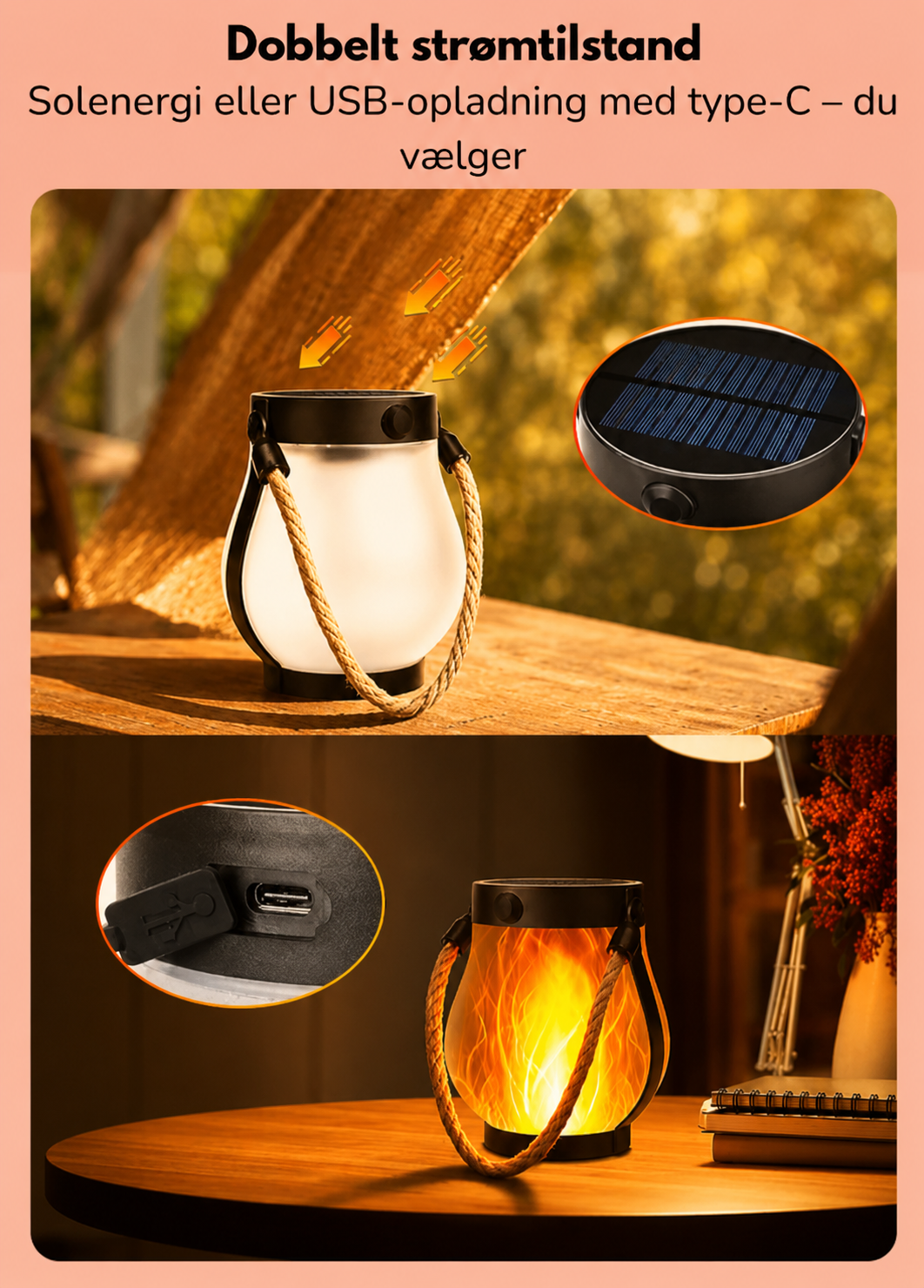 Solglød Lampe™ | lanternen med den evige flamme