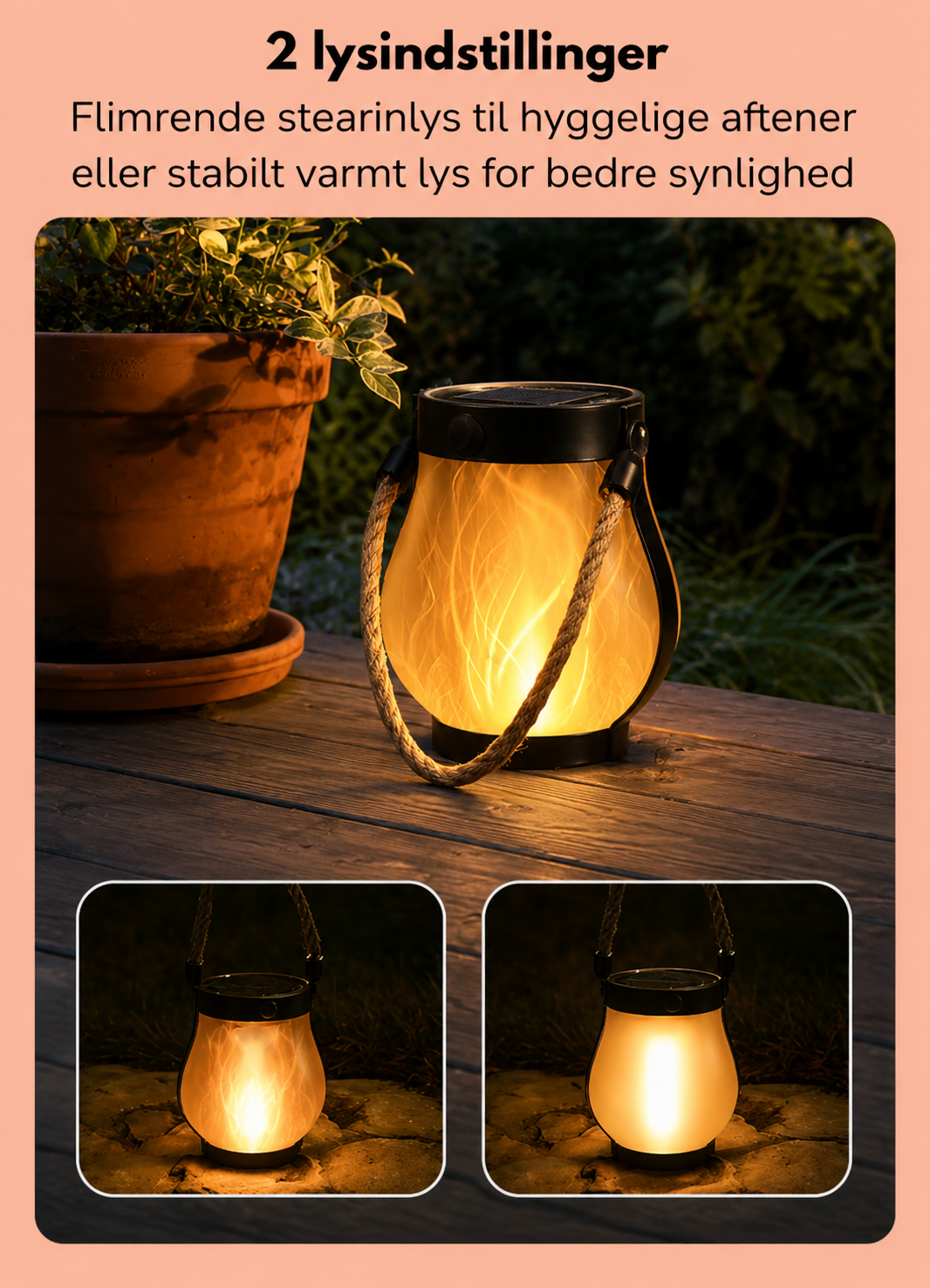 Solglød Lampe™ | lanternen med den evige flamme
